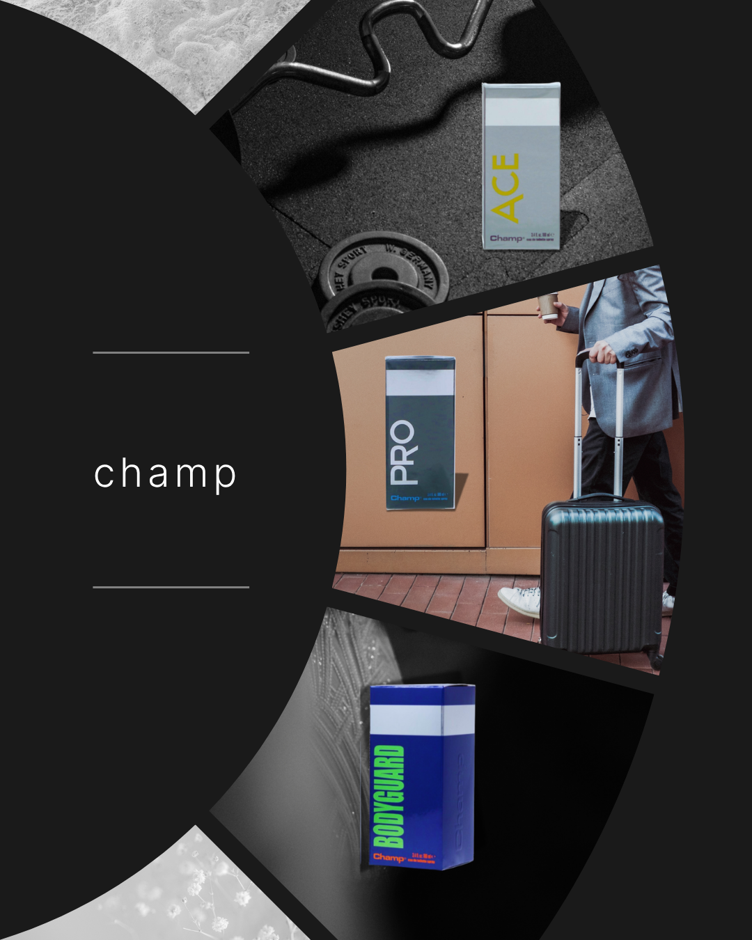 champ perfumes pack of 3 (pro+ace+bodyguard)